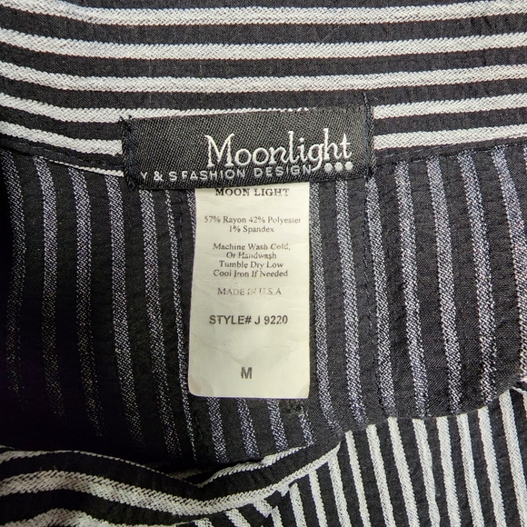 Moonlight Y & S Fashion Design Striped Button Front Long Sleeve Tunic/Jacket Med - Picture 13 of 14